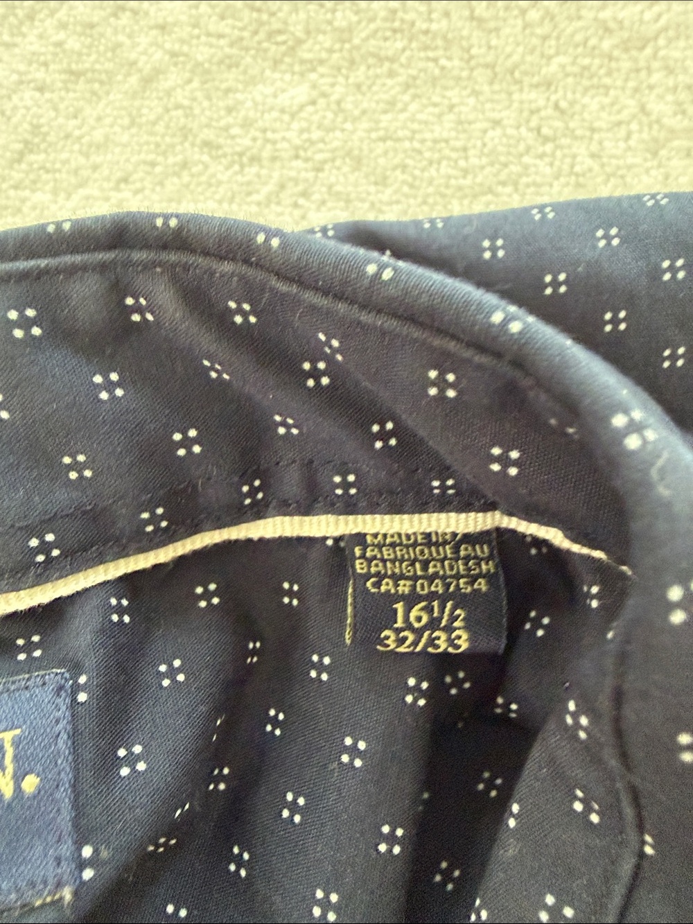 U.S. Polo Assn. Navy Pattern Button Down Shirt Men’s Large Wrinkle Resistant - Picture 7 of 7